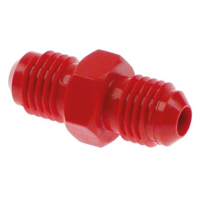 double nipple thread 1/2" BSF red plastic - 440519