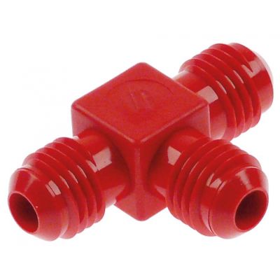 T-piece thread 1/2" BSF red plastic - 440520