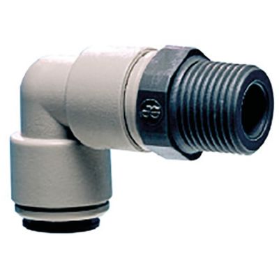 push-in fitting John Guest angled thread 1/4" BSPT pipe connection 1/4" - 440640