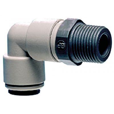 push-in fitting John Guest angled thread 3/8" BSPT pipe connection 3/8" - 440644