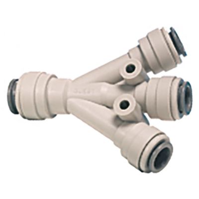 push-in fitting John Guest pipe connection 3/8" - 3x 3/8" - 440712
