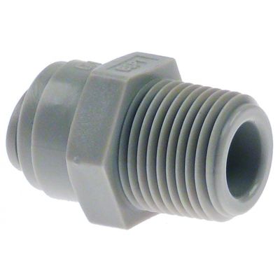 push-in fitting DMfit straight thread 3/8" BSPT pipe connection 5/16" - 440806