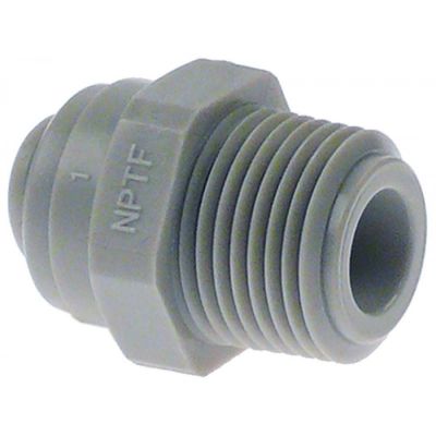 push-in fitting DMfit straight thread 3/8" NPTF pipe connection 5/16" - 440818