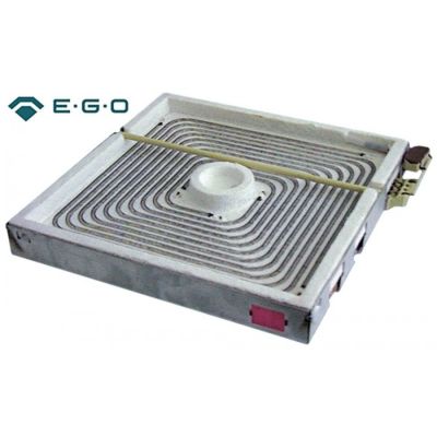 radiation heater L 300mm W 300mm 3500W 400V connections 3 square without pan detection EGO