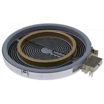 radiation heater round ø 230mm 2200/1000W 400V heating circuits 2