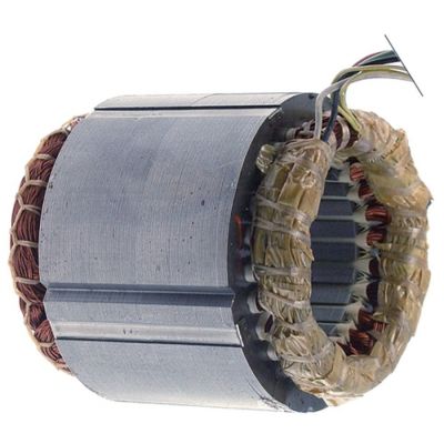 Stator 230 V, 50 Hz, 4 contacte, 3 faze, 1400 rpm, ø 110 mm, int. ø 62 mm, H 75 mm, masina de tocat Mod.8 - 500827