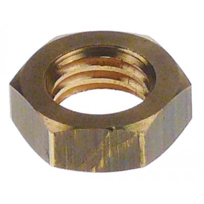 hexagonal nut M11x1,75 H 6mm WS 17 brass Qty 1 pcs DIN 934