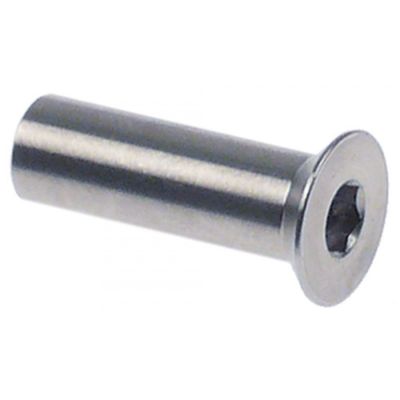 adaptor ø 7mm L 21,5mm thread M6 for door SS