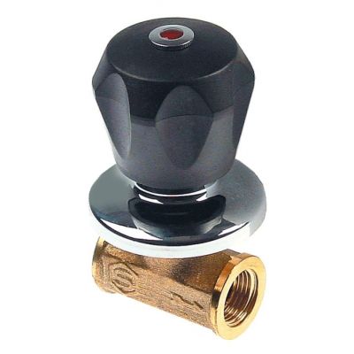 Robinet drept cu racorduri 1/2"-1/2", lungime L 54 mm, ax M5x0.8 mm - 514370