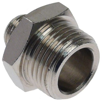 Niplu redus 3/8"-1/8", din alama cromata - 520162