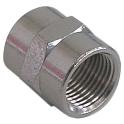 Mufa niplu 1/2"-1/2", L 30 mm, hexagon 26 mm, din alama cromata - 520175