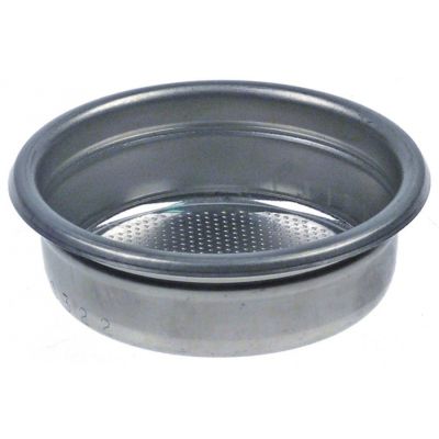Filtru nepresurizat pentru 2 cafele, exterior ø 70 mm, montare ø 61 mm, H 22 mm, din inox - 527136