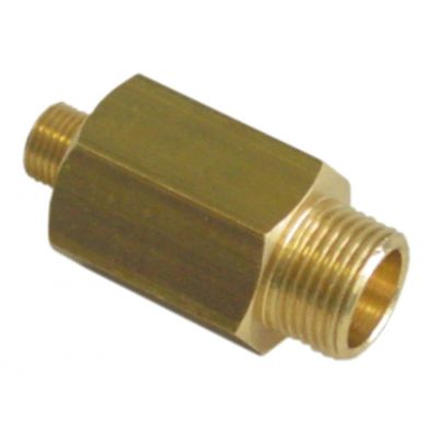 Niplu dublu redus 1/8" - 3/8", L 27 mm, din alama, pentru teava steamer - 528294
