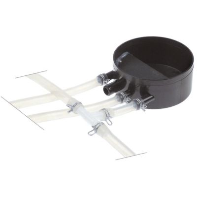 drain pan 3 groups L 90 mm W 90 mm H 40 mm hole ø 18 mm connection ¾" hose length 120/300mm - Code 528984