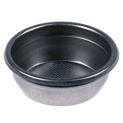 Filtru nepresurizat pentru 2 cafele, ext. ø 70 mm, montare ø 60,5 mm, H 25,5 mm, din inox, 14 gr. cafea, perforatii patrate 0,3 x 0,3 mm - 529013