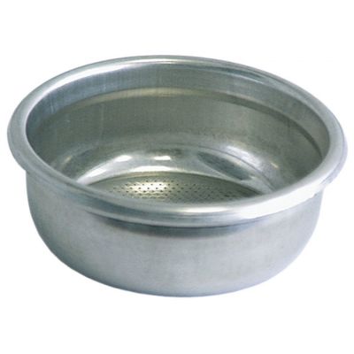 Filtru nepresurizat pentru 2 cafele, exterior ø 68 mm, montare ø 60 mm, H 25 mm, 14 gr. cafea, din inox, orificii ø 0,4 mm - 529019