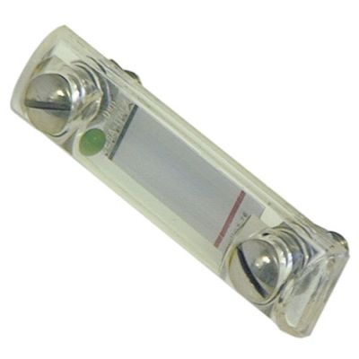 inspection glass hole distance 76 mm mounting thread M10 L 107 mm W 28 mm plastic/SS - Code 540706
