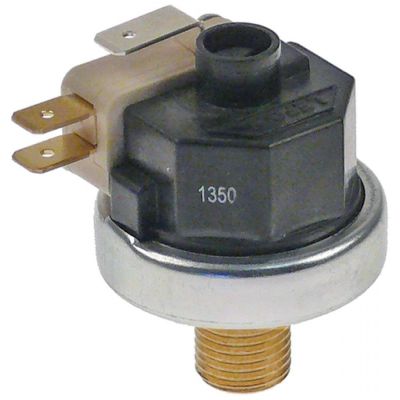 Presostat cu micro, ø 38 mm, reglabil 0,5-1,2 bar, reglat la 1 bar, filet 1/4", 16A, 250V - 541020