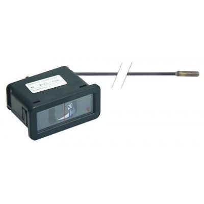 Termometru dreptunghiular 58 x 25,5 mm, temp. 0+120 °C, bulb ø 6,5 x 20 mm, capilar 3 m - 541095