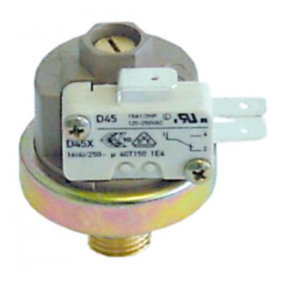 Presostat cu micro intrerupator, reglabil 1-2,5 bari, setat la 1,1 bari, contact 16 A, 250 V, filet racord 1/4" - 541151