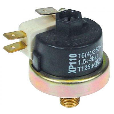 Presostat XP110, reglabil 1,5-4,0 bar, setare fabrica 3 bar, 16A, 230V, diam. ø 38 mm, filet 1/8"(M9,5) - 541341