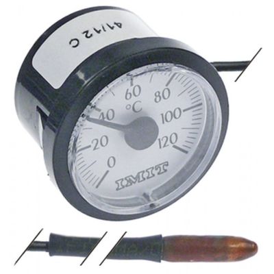 Termometru ø 38 mm, 0-120°C, senzor ø 6,5 mm, L 25 mm, fir capilar 3000 mm - 541912