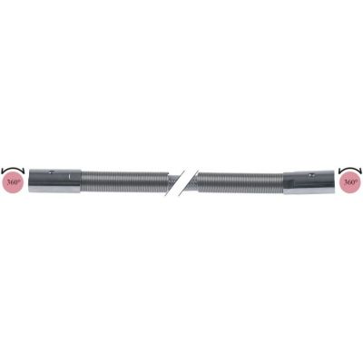 Furtun dus flexibil cu capete rotative, L 1000 mm, filet 1/2”, din inox, cu captuseala din teflon, max. 90°C - 542015