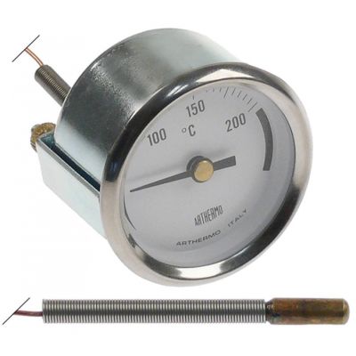 Termometru ø 52 mm, 0-250°C, senzor ø 6 mm, L 21 mm, fir capilar L 500 mm - 542122
