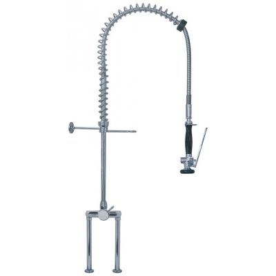 pre-rinse unit with single lever bridge mixer tap short lever without swivel tap connection 1/2"