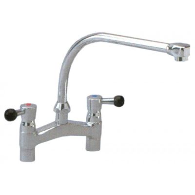 bridge mixer tap spout projection 200mm spout height 240mm ¼ turn connection ½"