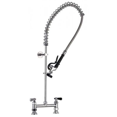 pre-rinse unit with bridge mixer tap tap head 1/2" without swivel tap 1/2" lever handle