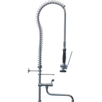 rising pipe short with swivel tap with spring, spring holder, hose, hand shower