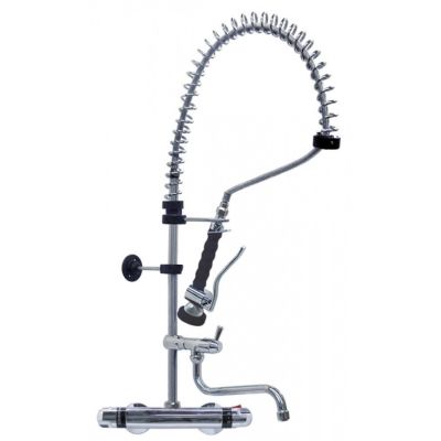 pre-rinse unit with wall-mounted thermostatic tap with swivel tap connection ½" CLASSIC
