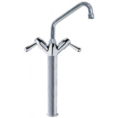 monobloc tap with pillar 300mm ceramic tap head ½" 90° spout length 200mm