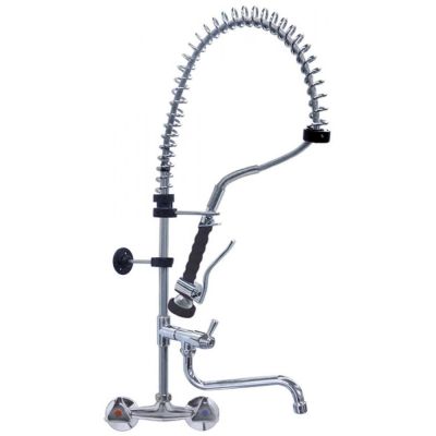 pre-rinse unit with wall-mounted water tap tap head ½" with swivel tap connection 1/2"