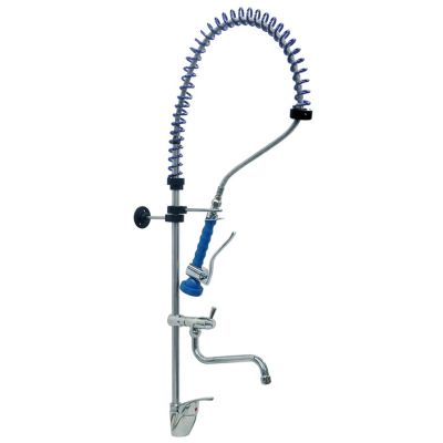 pre-rinse unit with single lever monobloc tap connection ½" long rising pipe with swivel tap