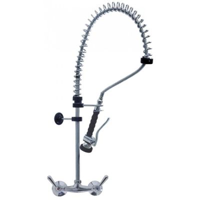 pre-rinse unit with wall-mounted water tap ceramic tap head ½" 90° without swivel tap