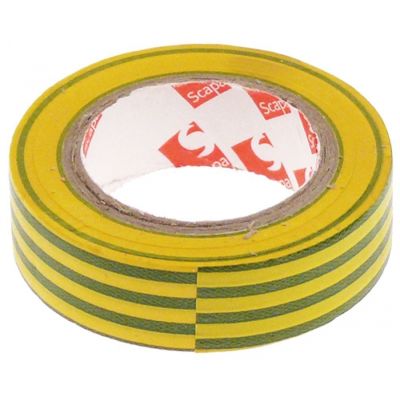 Banda izolatoare galben verde -10 +105°C, latime 15 mm lungime L 10 m, PVC, conform standard VDE - 550032