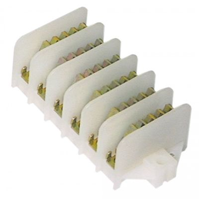 Cupla conectare-sir de cleme cu 6 poli max. 16A, max 450V rez.temp. 110°C - 550038