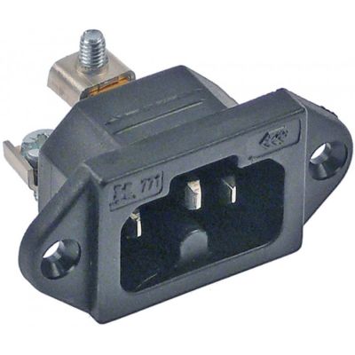 Priza C16 temperatura mare (max. 155°C), conectori 6.3mm, max 10A/250V, T155 thermoplastic - 550245