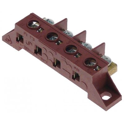 Bloc terminali conectare cu 4 pozitii, max. 40A, max 400V, suruburi M6, temp.max. 150°C - 550507