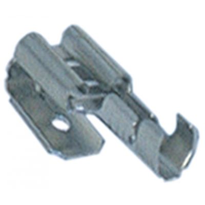 Papuc terminal cu prelungire 6,3 x 0,8 mm, pentru fir 1,0-2,5 mm², CuZn gal Sn, max. 110°C, 100 bucati - 550658