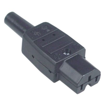 Stecher C15A rezistent la temperatura pana la 120 °C, max 10A/250V, termoplastic - 550702 