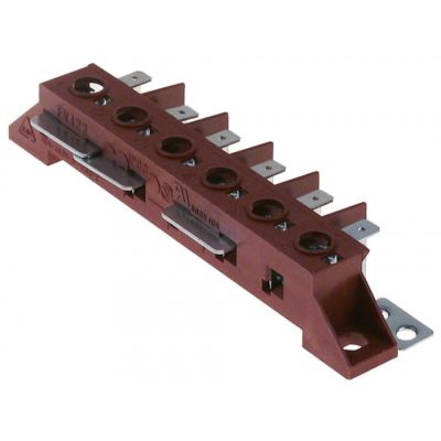 Regleta sir de cleme cu 6 cuple 6,3 mm, max. 40 A, max 450 V, temp.-resist. 150°C - 550977
