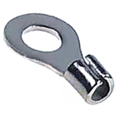 Papuc terminal inelar neizolat, mărimea 4,2 mm, pentru filet M4, pentru conductor 1.0-2.5 mm², din aliaj Fe gal Ni, t.max. 340°C, plic cu 10 bucati - 551011