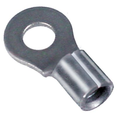 Papuc terminal inelar neizolat, mărimea 4,2 mm, pentru filet M4, pentru conductor 4.0-6.0 mm², din aliaj Fe gal Ni, t.max. 340°C, plic cu 10 bucati - 551013