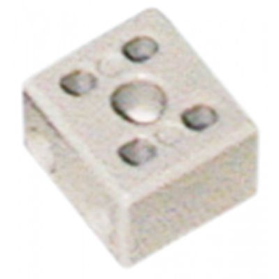 porcelain terminal block 2-pole 10mm² max. 30A max 450V L 37mm W 37mm H 23mm Qty 5 pcs