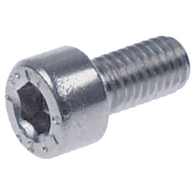 Surub inox cu cap cilindric M6, cap ø 10 mm, filet L 12 mm, total L 18 mm, imbus 5 mm, UNI 5931, DIN 912, ISO 4762