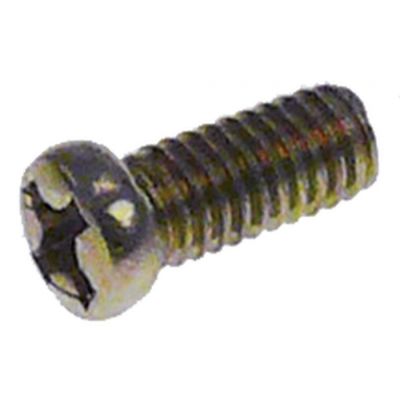 flat-headed bolt M4 thread length 8,5mm brass Qty 1 pcs intake Phillips head ø 6mm