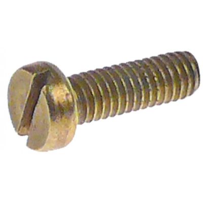 flat-headed bolt M4 thread length 12mm brass Qty 1 pcs intake slotted head ø 7mm